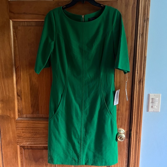 Women's Tahari Seamed A-Line Dress, Size 4 - Green